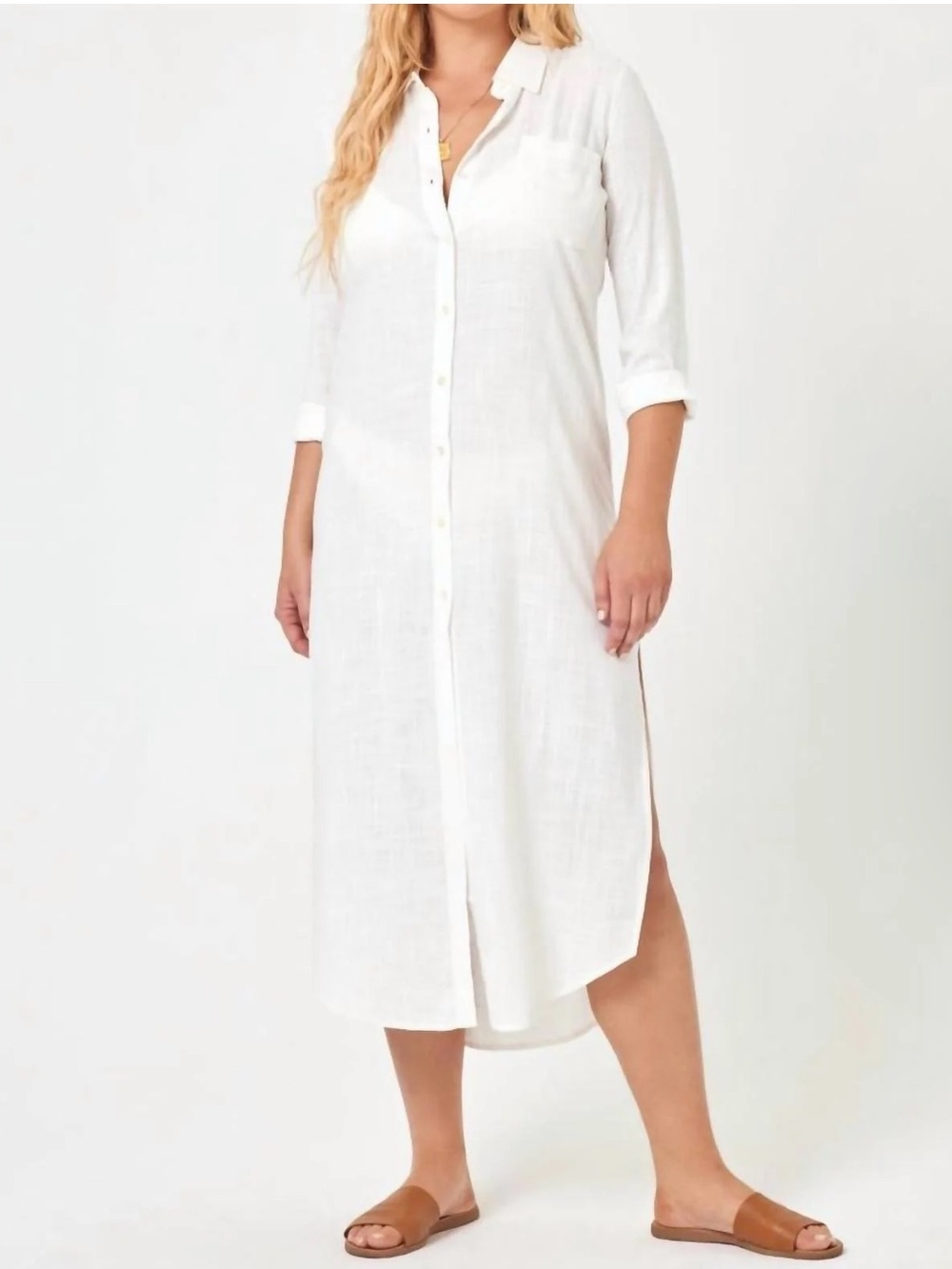 L*Space Presley Dress White
Swimsuit Button Front Summer
Cover-up SZ XS/SM